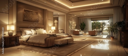 Bedroom interior design: Large contemporary bedroom