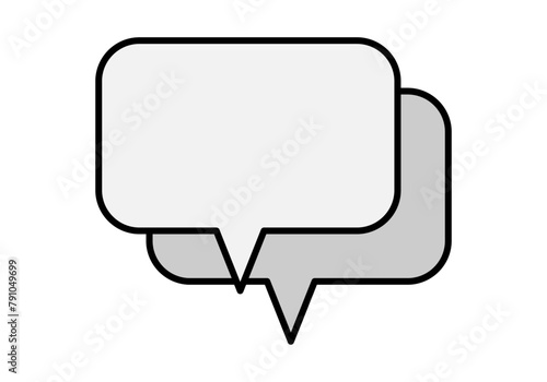 Icono negro de burbuja o bocadillo de hablar o comentario.