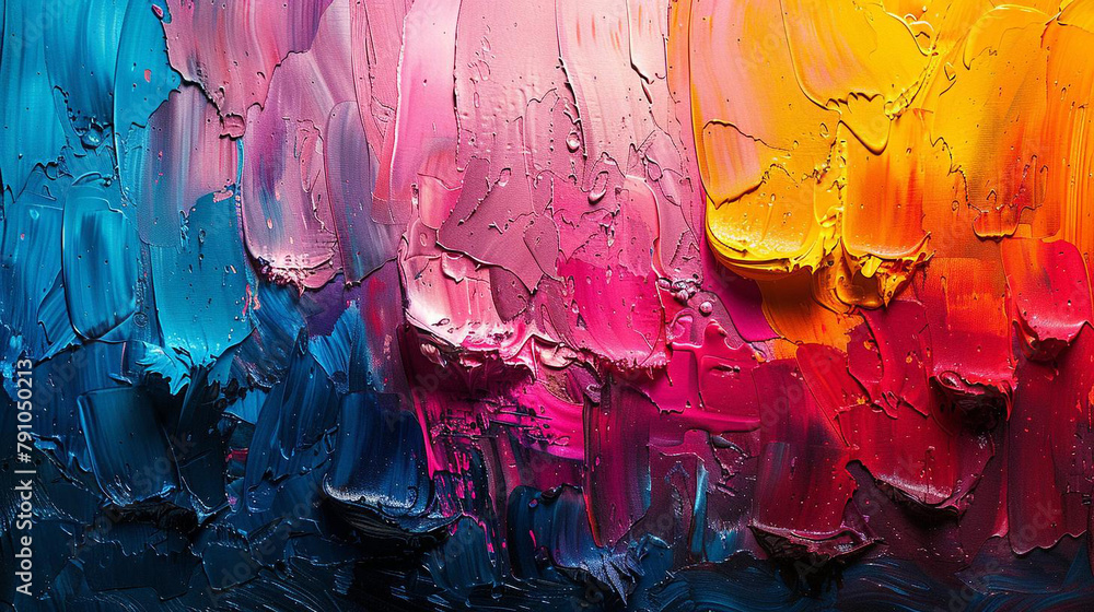 abstract fluid painting with bright and unique colors
