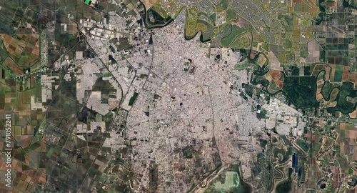 Wider extent city of Brownsville Texas USA satellite image HD