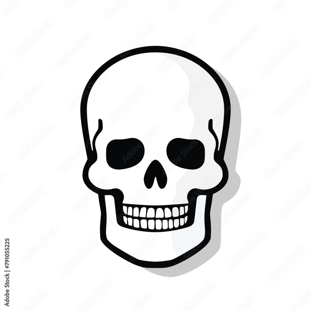 Fototapeta premium Human skull icon vector illustration eps10