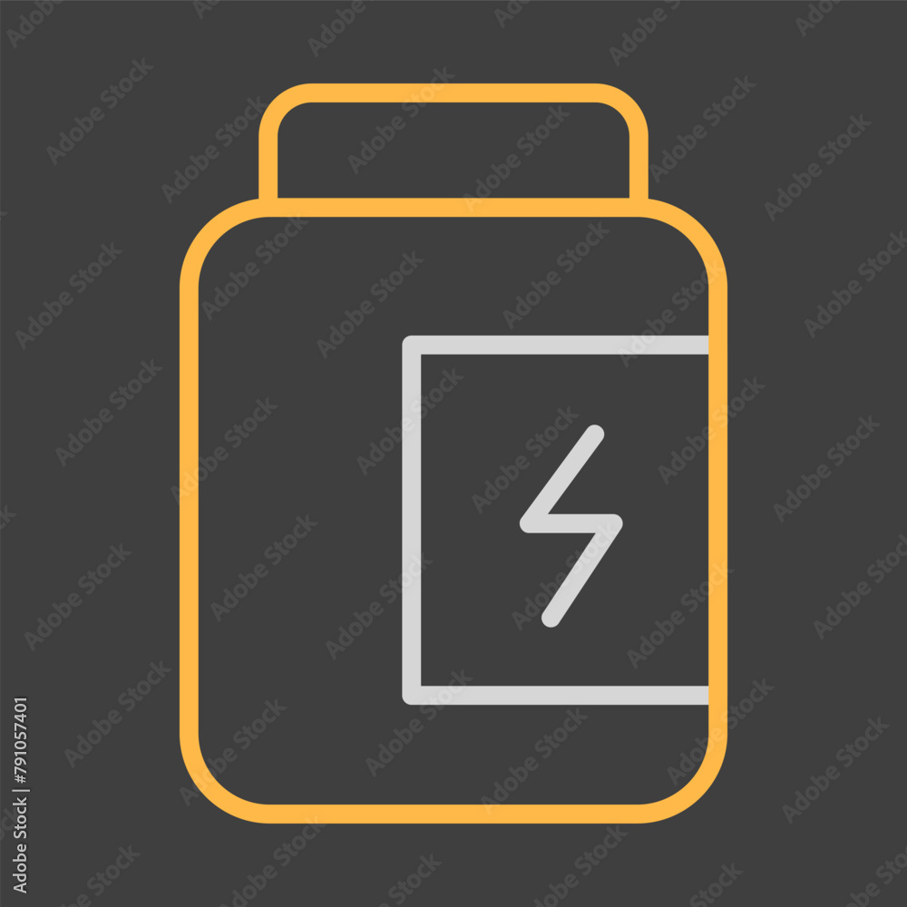 Energy supplement icon. Fitness and gym symbol Energy supplement icon. Fitness and gym symbol