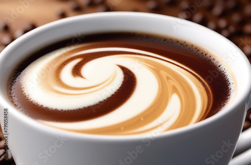 background of milk and coffee swirls