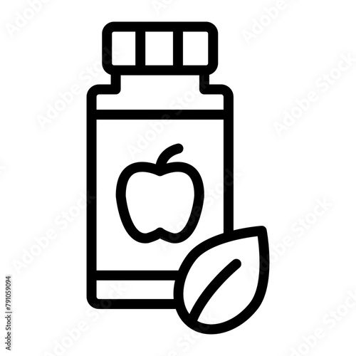 Supplements Vector Line Icon Design