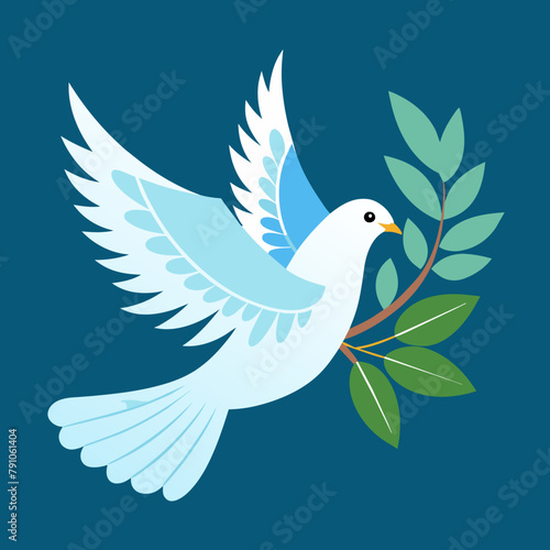 A symbolic illustration of a dove carrying an olive branch, representing peace and progress in the fight for racial equality