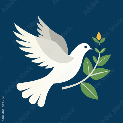 A symbolic illustration of a dove carrying an olive branch, representing peace and progress in the fight for racial equality