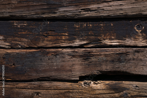 Railroad tie rustic background or rustic backdrop