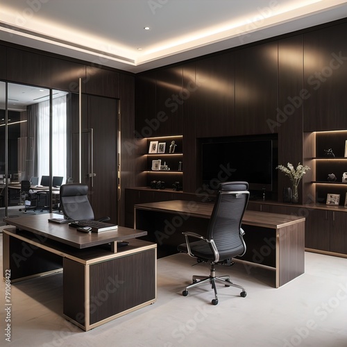 Luxuriöse Bürogestaltung im professionellen Stil photo