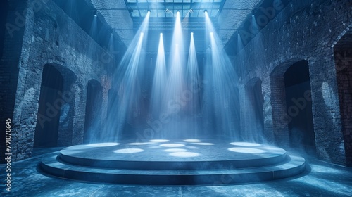 Contemporary Dance Performance on Illuminated Stage Generative AI