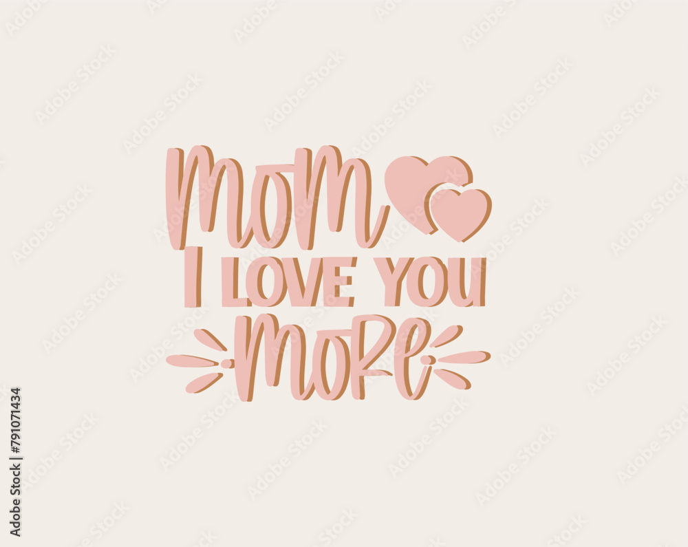 Mothers day typography letter crafts or t-shirt design vector template 
