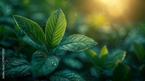 Captivating Foliage: A Natural Carbon Sink's Enchanting Textures Generative AI