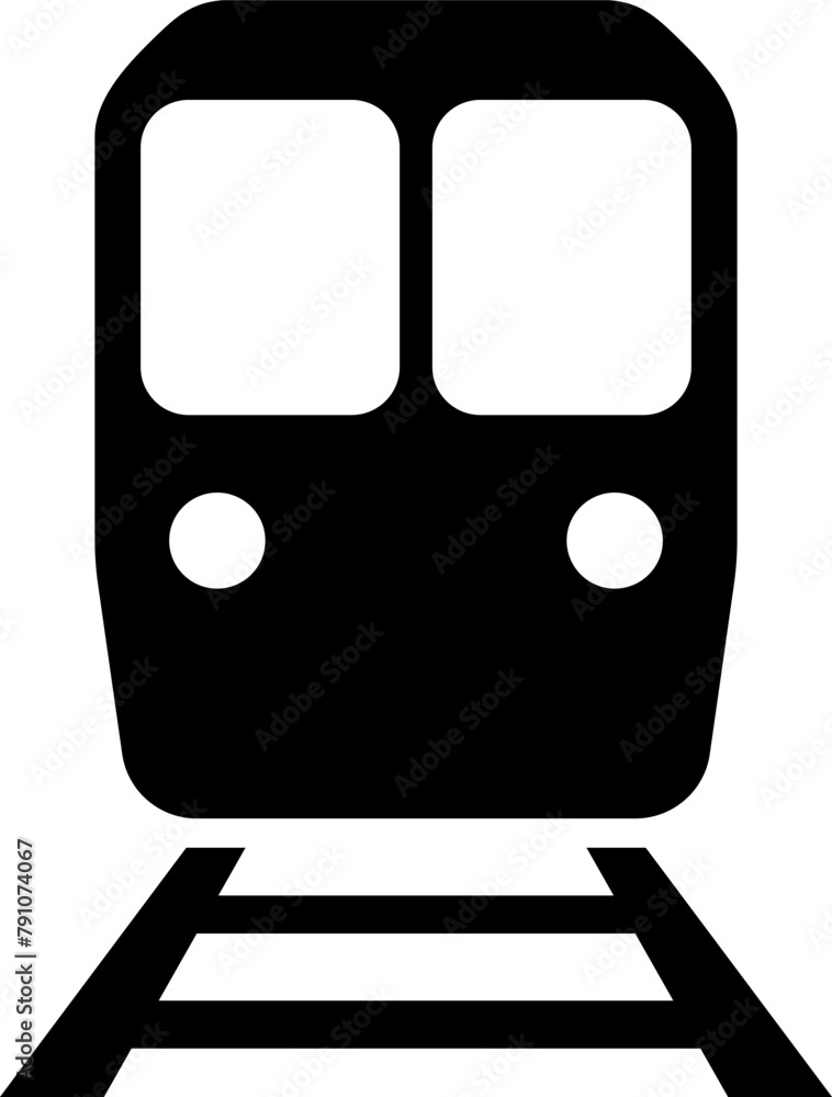 Flat subway icon as symbol for web page design of passenger transportation transport Flat subway icon as symbol for web page design of passenger transportation transport