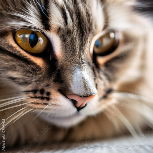 Majestic Tabby Cat Close-up