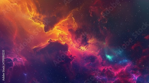 The vibrant, ethereal forms of a nebula as seen through a powerful telescope, a testament to the majesty of astronomy photo