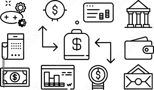 Finances icon set