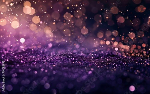 A purple background with sparkles and glitter.