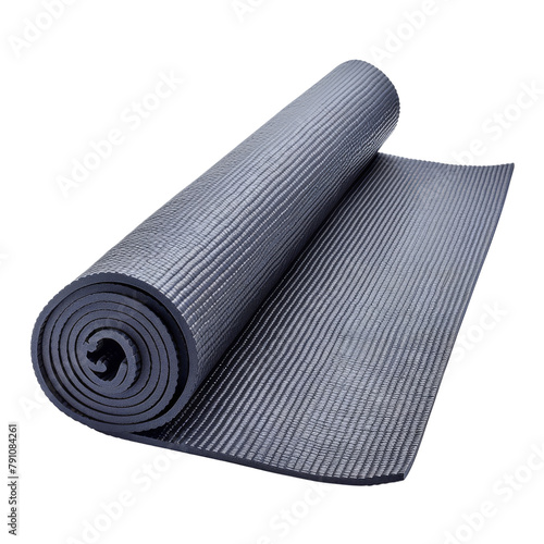 A picture of a yoga mat, isolated on white, cut out