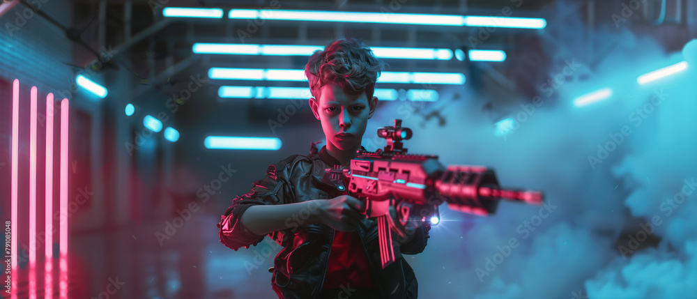 Olhar do Guerreiro Equipamento de Combate Futurista - Generated AI Olhar do Guerreiro Equipamento de Combate Futurista - Generated AI