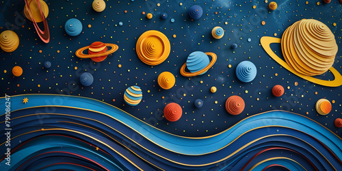 Outer space made from paper shreds © Jonas Weinitschke