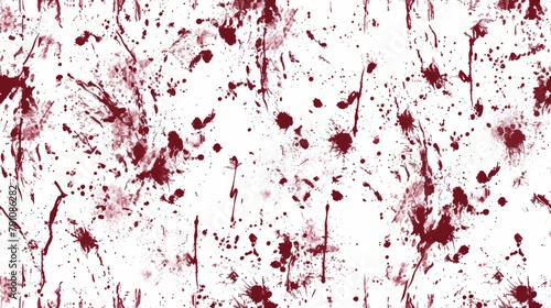 White pattern with dark red paint splatter, background for Halloween.
