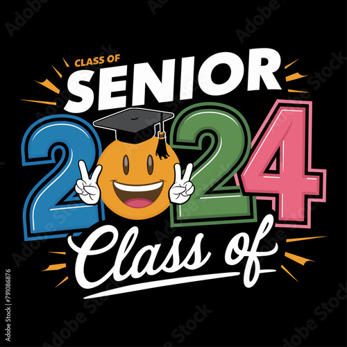 2024 graduation vector, senior 2024 class of 2024
