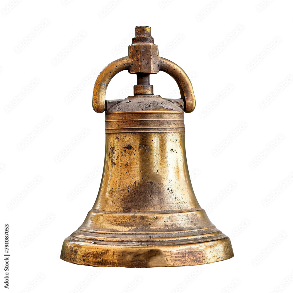 A picture of a handbell, isolated on white, cut out A picture of a handbell, isolated on white, cut out