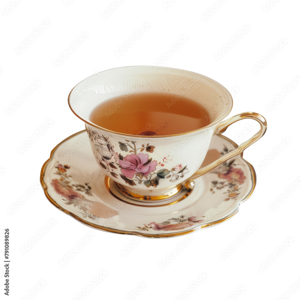 A picture of a teacup, isolated on white, cut out A picture of a teacup, isolated on white, cut out