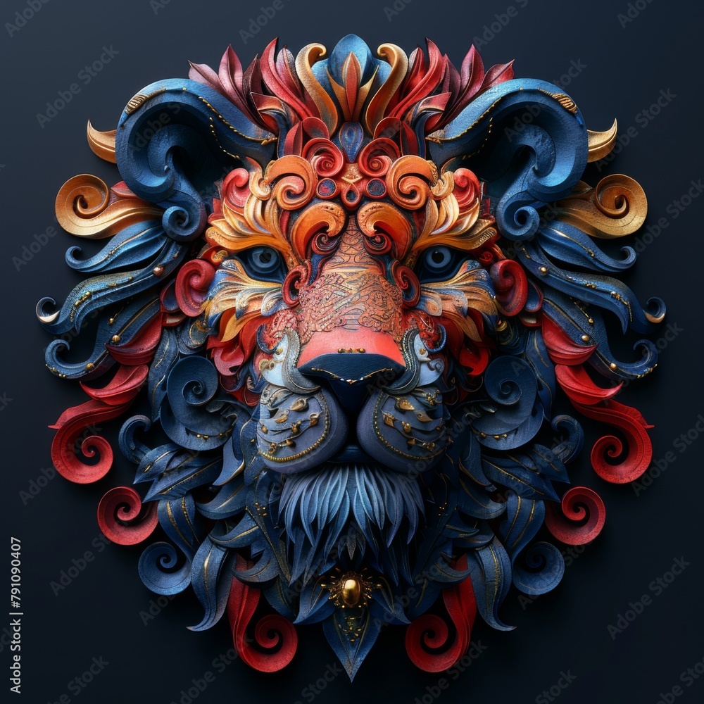 beautiful tiger head. 3 d illustration beautiful tiger head. 3 d illustration