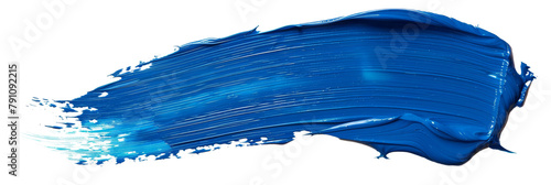 Blue stroke of paint, isolated on white, cut out