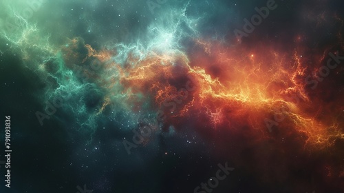 Beautiful color graded Space abstract background.