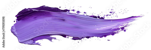 Lavender stroke of paint, isolated on white, cut out