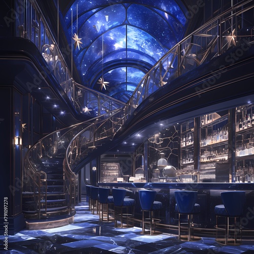 An exclusive theater where luxury and artistry converge under a starry sky.