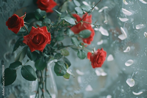 Close up Roses Banner, Background
