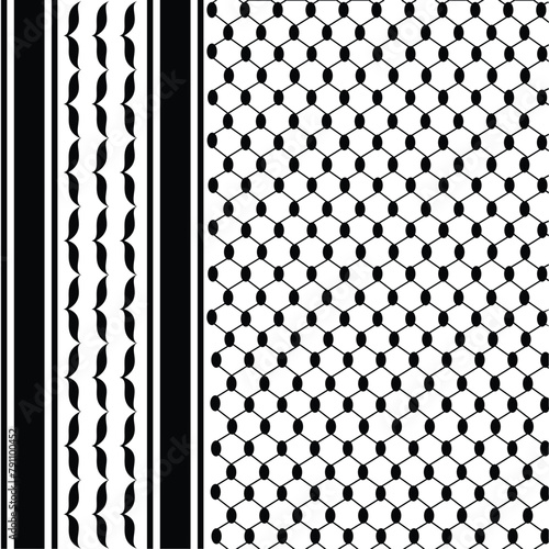Palestine Scarf pattern Arabic Black kufiya