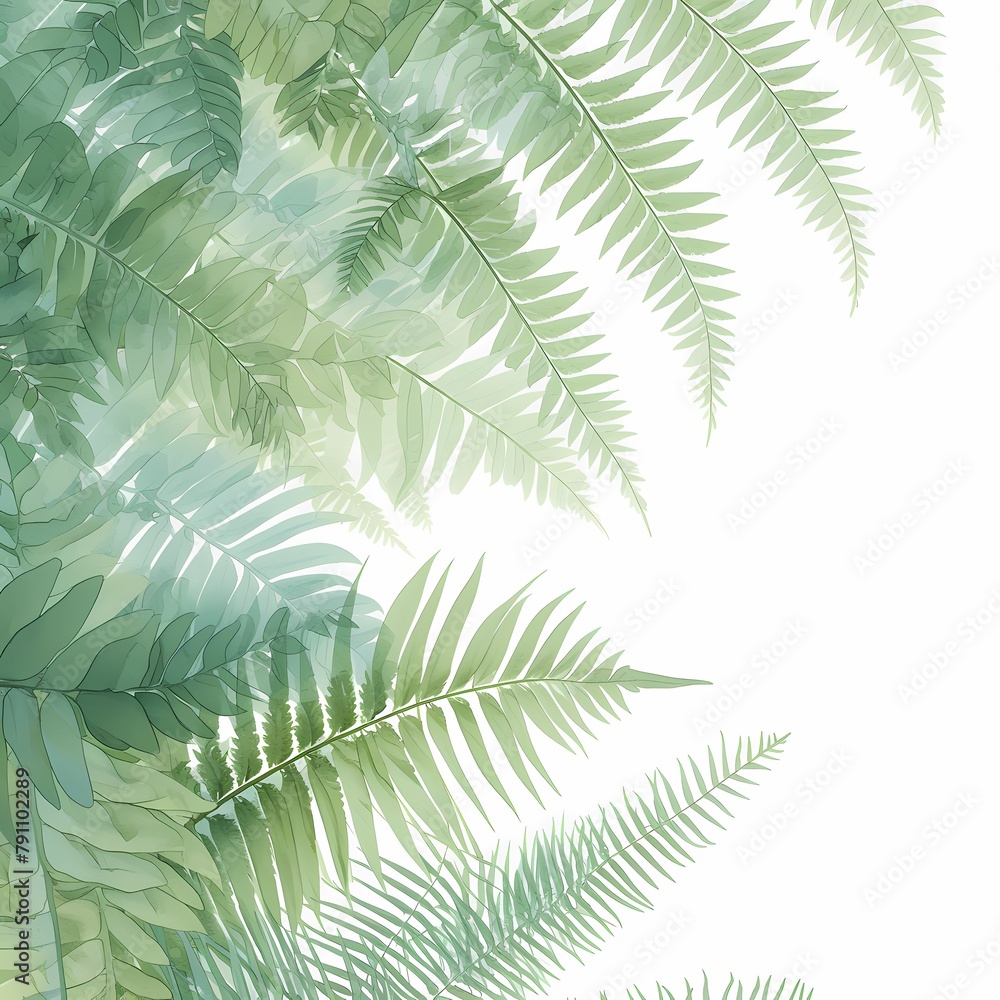 Breathtaking Clusters of Fern Leaves in a Natural Display of Color and Texture