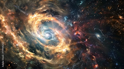 Galactic Swirl: Dance of the Cosmos
