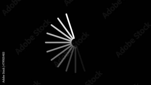 Loading progress. Loading circle animation Icon on transparent background. Download progress. Preload animation. Animation 4K with Alpha Channel	 photo