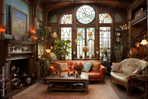 Art Nouveau Inspired Living Room Designs: Vintage Charm & Timeless Style in Home Decor