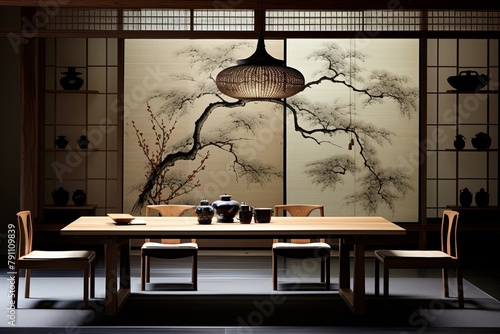 Calligraphy Art Meets Cultural Touches: Minimalist Japanese Tea Room Designs