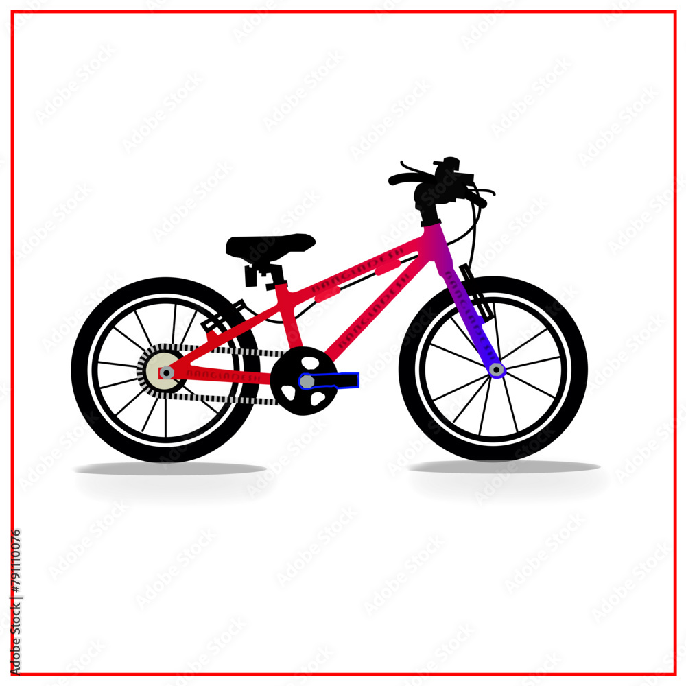red bicycle on white background.this is vector bicycle image and very attractive. red bicycle on white background.this is vector bicycle image and very attractive.