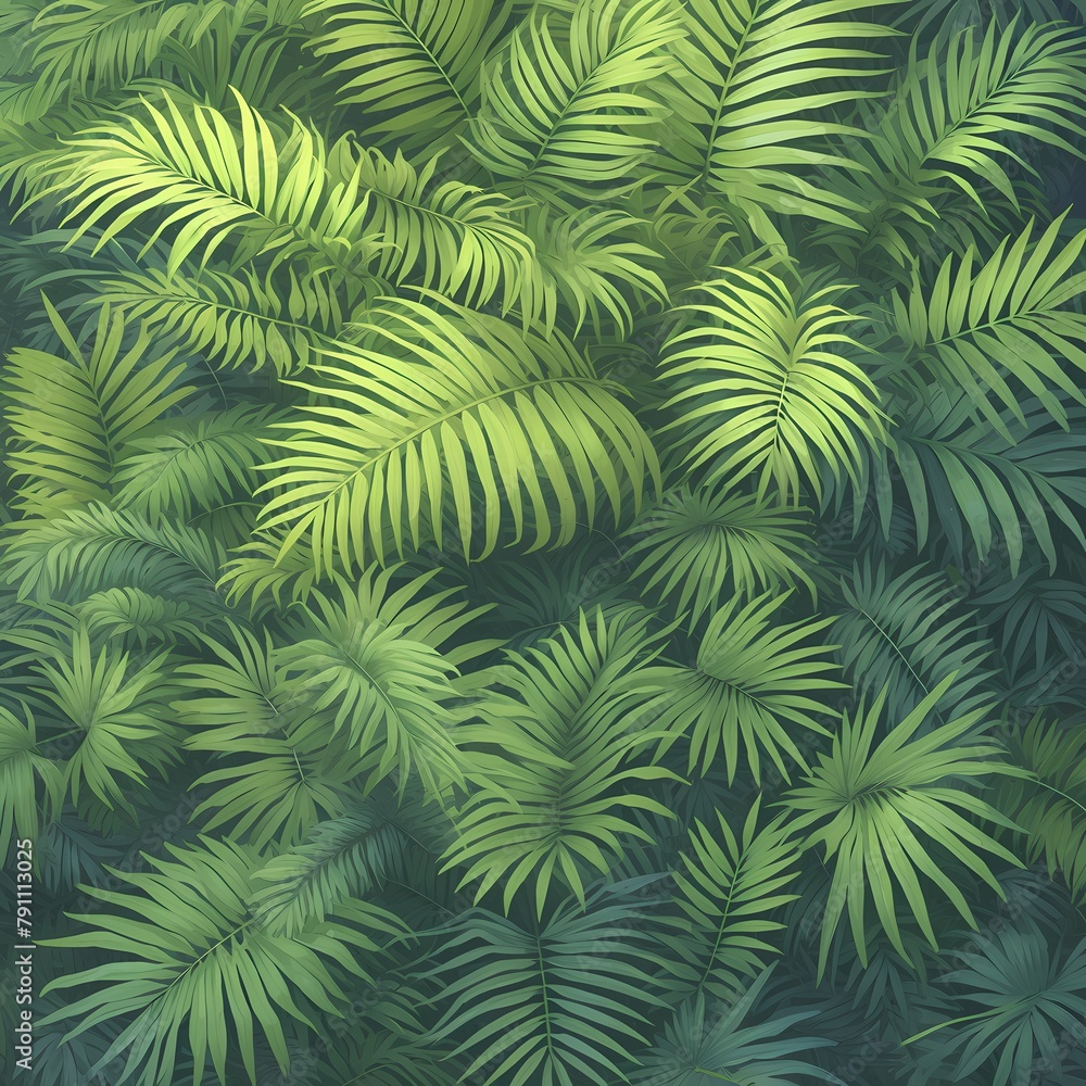 Majestic Green Fern Fronds with Soft Depth of Field