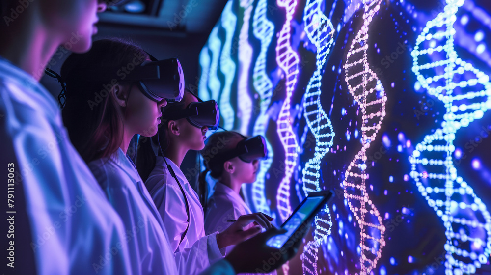 Students Explore DNA Sequences in Hi-Tech Classroom with VR Headsets Students Explore DNA Sequences in Hi-Tech Classroom with VR Headsets