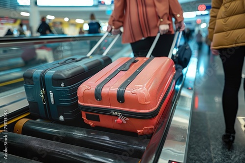 A well-designed red suitcase highlights the ease and style of contemporary travel