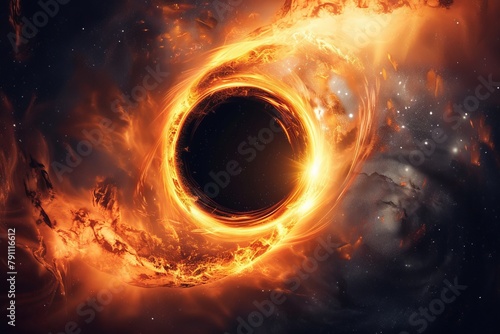 Event horizon of a black hole in space