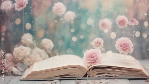 Elevate Your Décor with Shabby Chic Dreamy Mist Pastel Junk Journals & Swirling Fairytale Abstract Art - Available with Decorated Wood & Flowery Wallpaper Prints