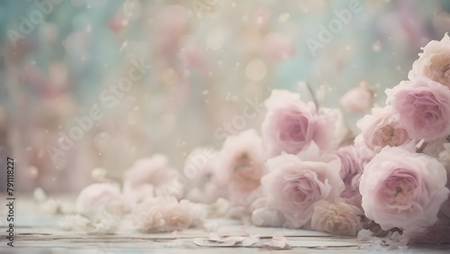 Elevate Your Décor with Shabby Chic Dreamy Mist Pastel Junk Journals & Swirling Fairytale Abstract Art - Available with Decorated Wood & Flowery Wallpaper Prints