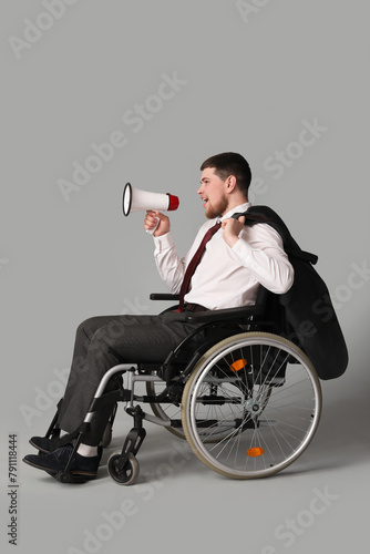 Businessman in wheelchair s...