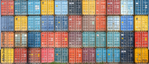 stacked shipping container