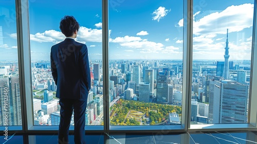 Vantage point of a high-rise building, the sprawling cityscape below reveals a web of interconnected wifi signals, linking buildings, streets, and people in a seamless network of connectivity