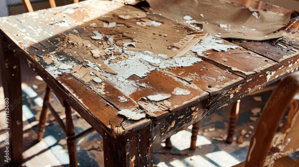 A faulty table was in poor condition upon delivery A faulty table was in poor condition upon delivery